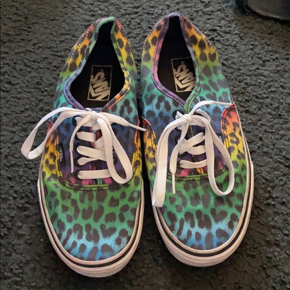 Rainbow leopard vans